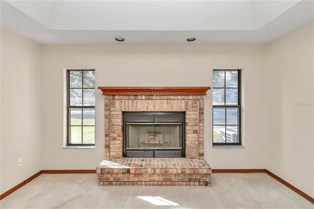 Living room fireplace