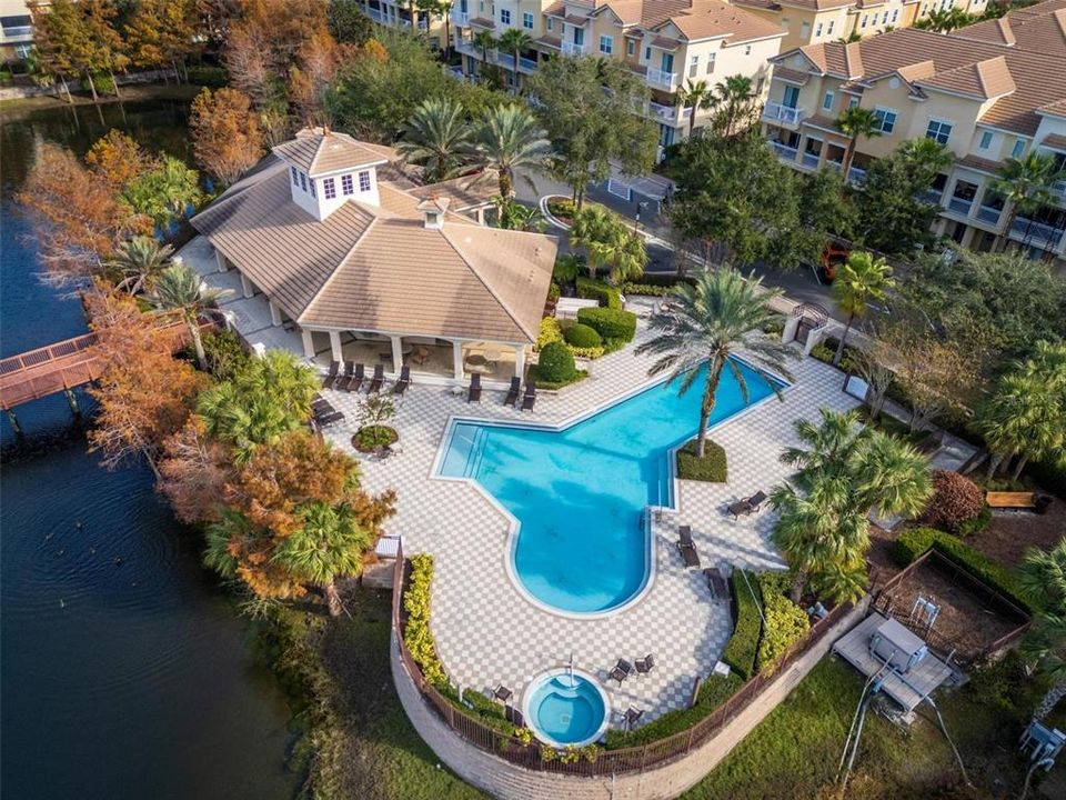 Not only is there a pool but also a spacious spa.