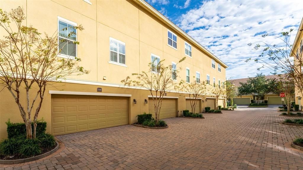 View of exterior garage.