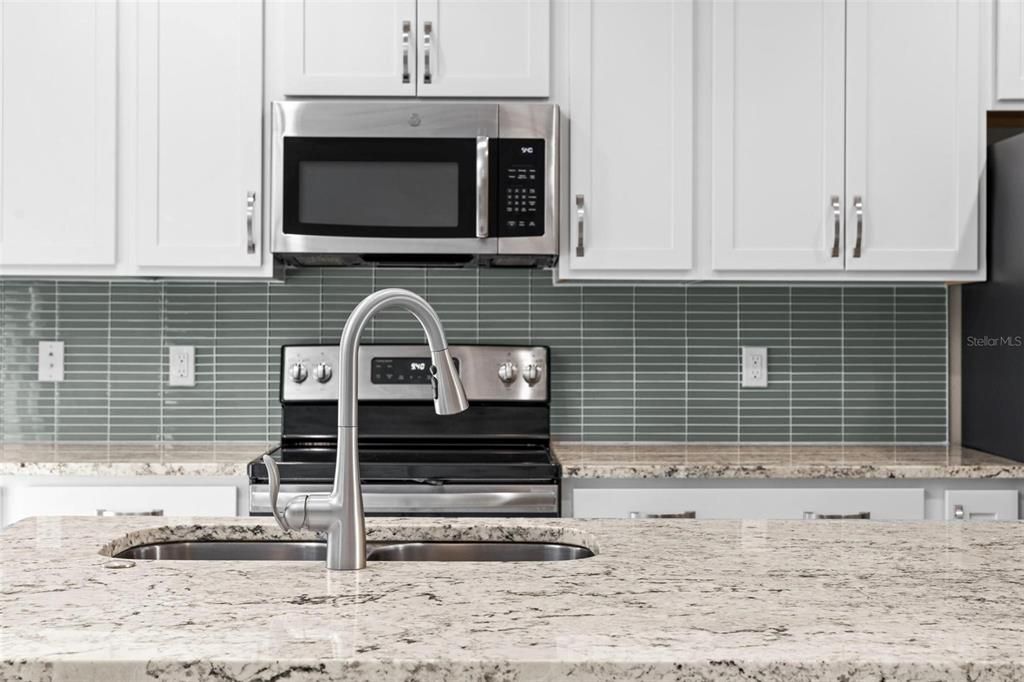 Beautiful quartz counters.