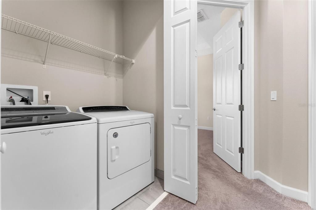 Washer and dryer are located on the 3rd floor and are included.