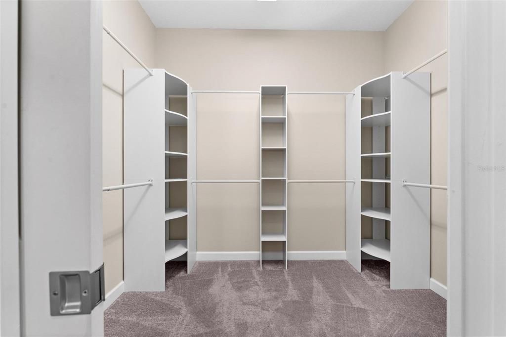 Huge walk-in closet master closet not found in many homes.