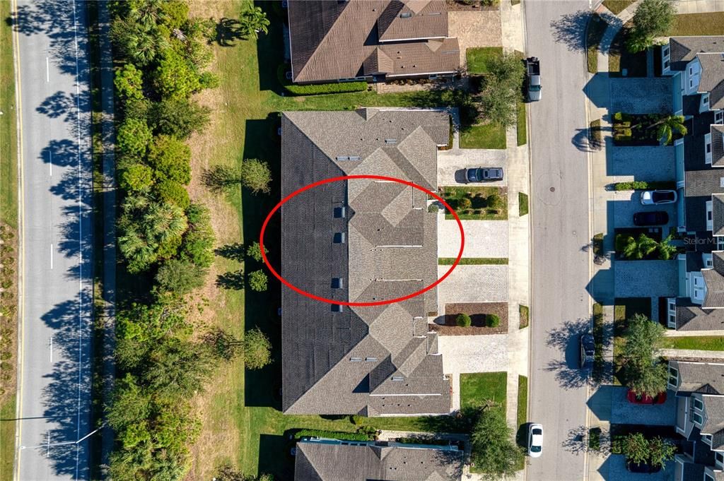 Aerial View of the top of the Home