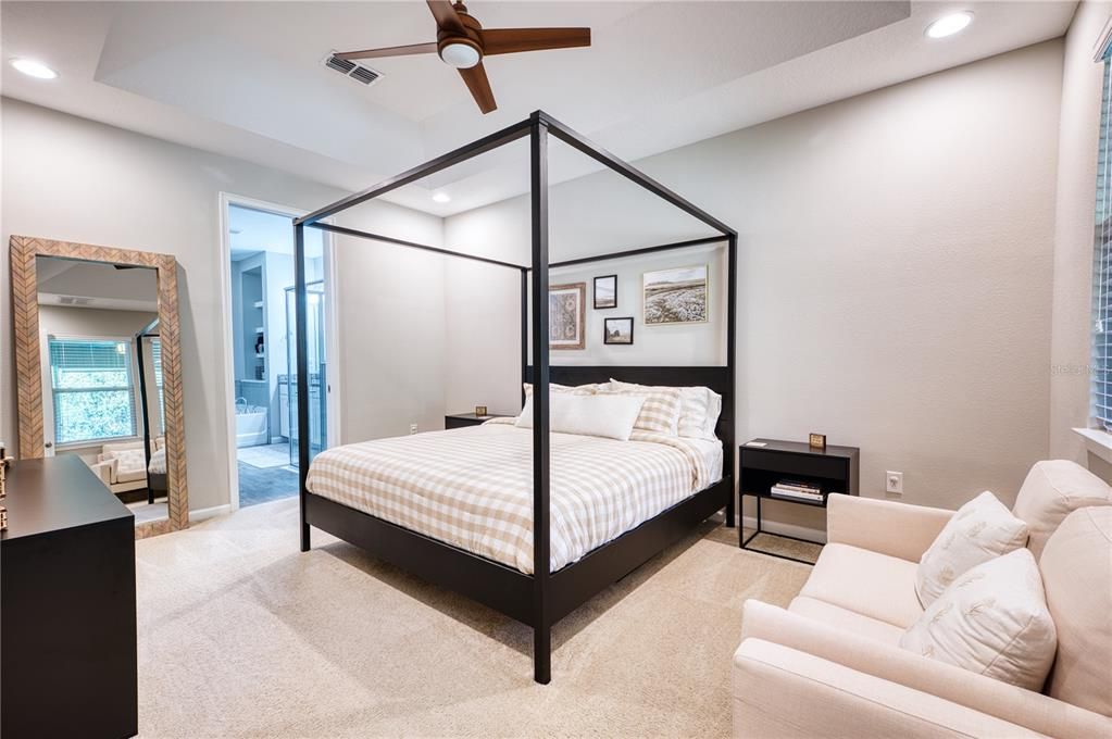 Primary Bedroom with Tray Ceiling