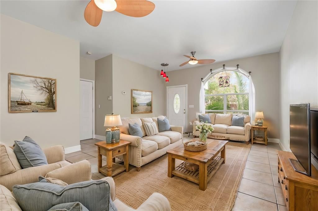 Formal living room virtually staged