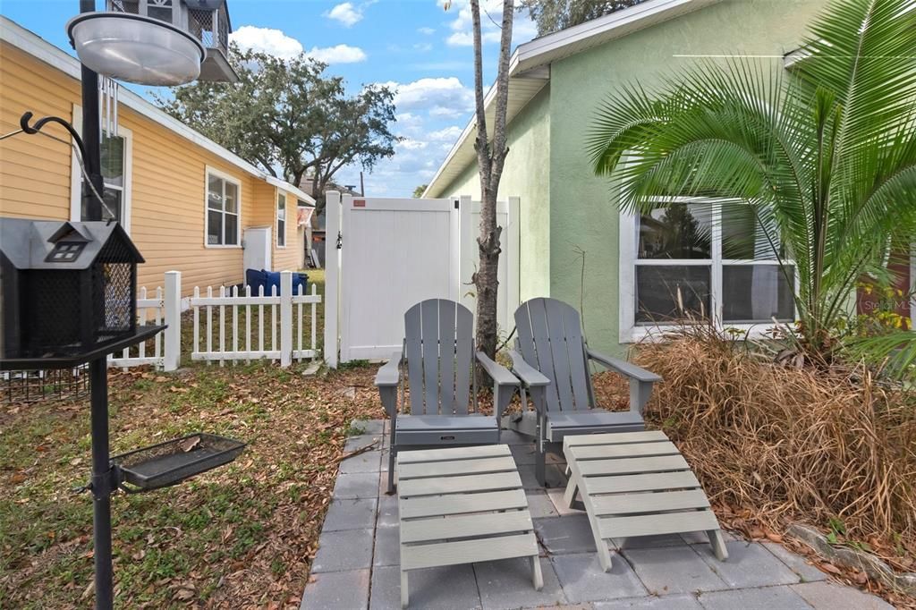 Front outdoor seating area