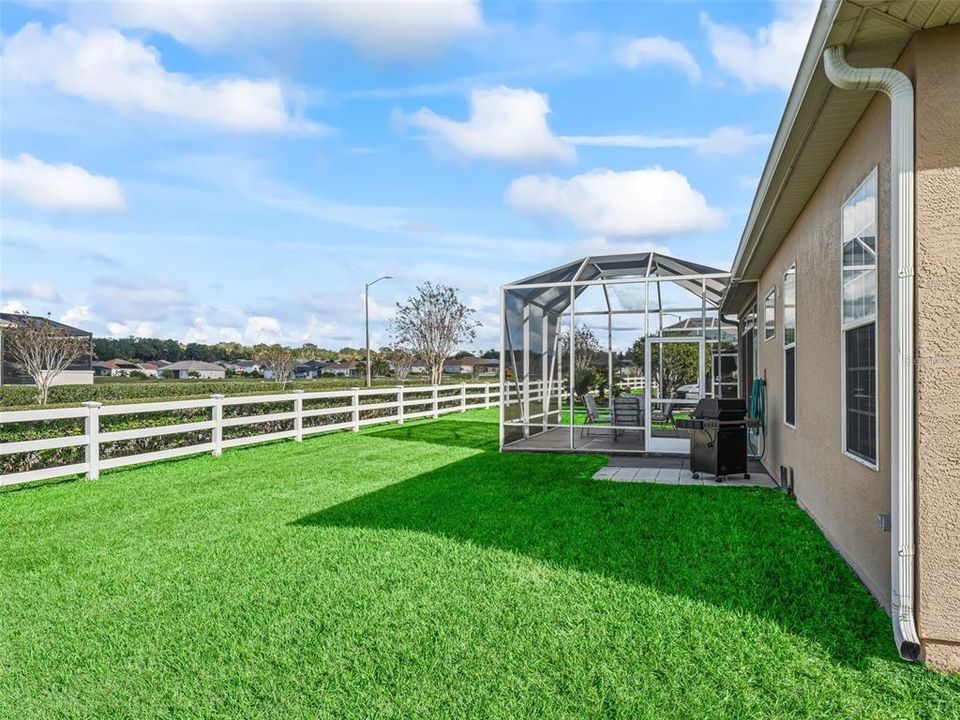 Split rail privacy fence in backyard!