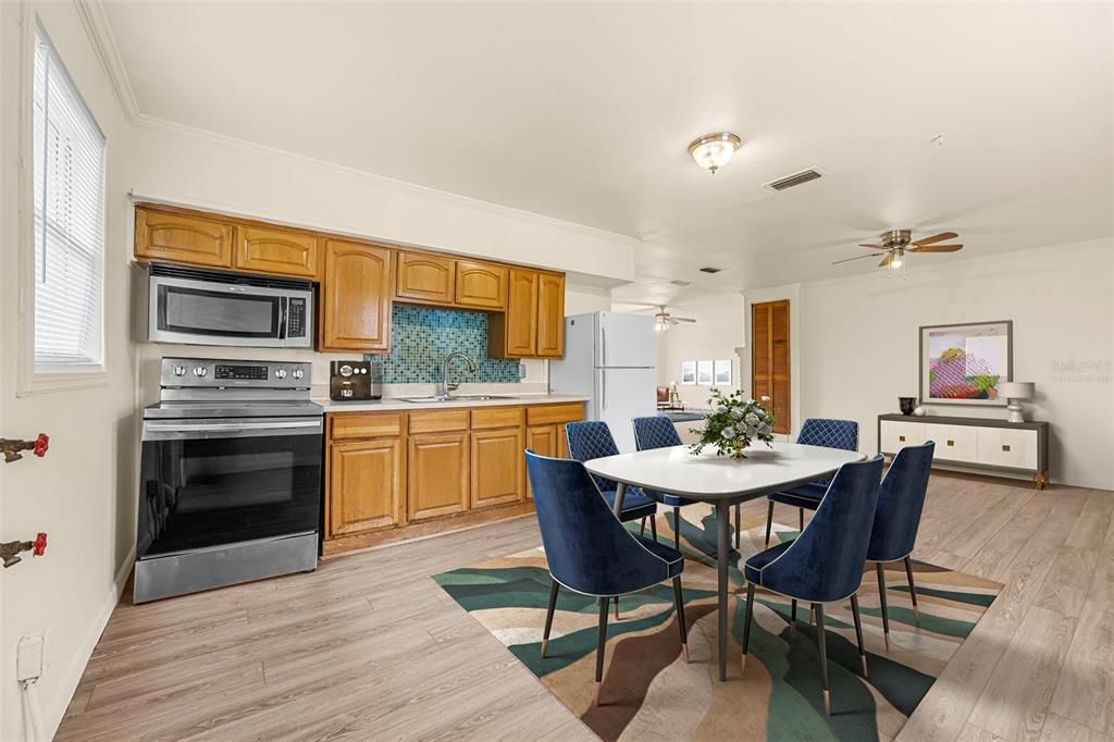 Kitchen/Dining Room Area Virtually Staged