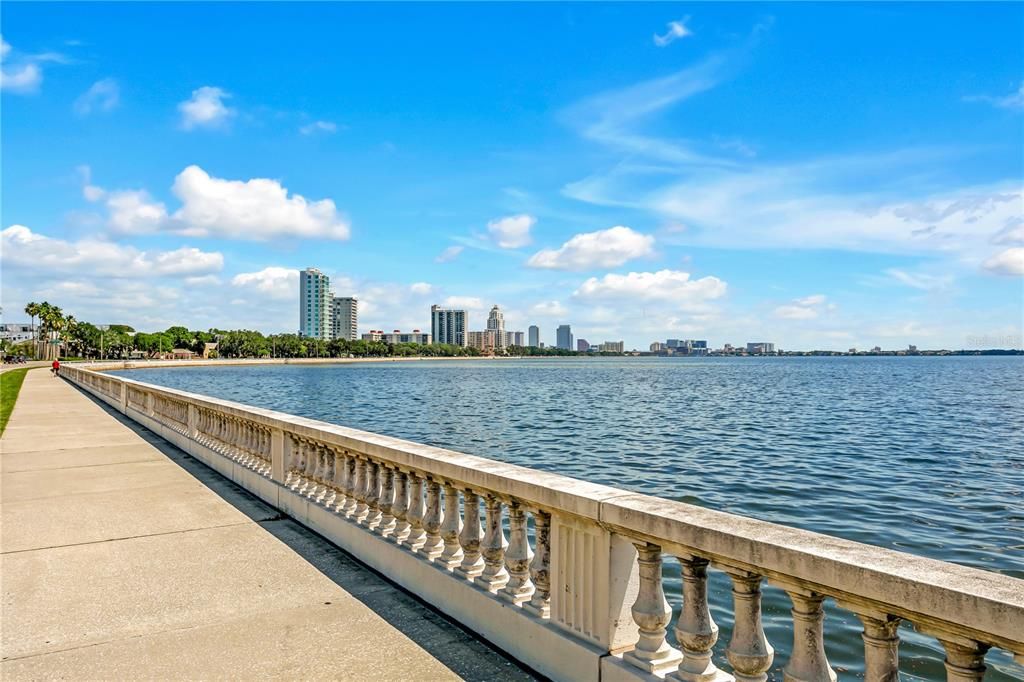 Easy walkability to Tampa’s iconic Bayshore Blvd., for a walk or jog along the Bay.