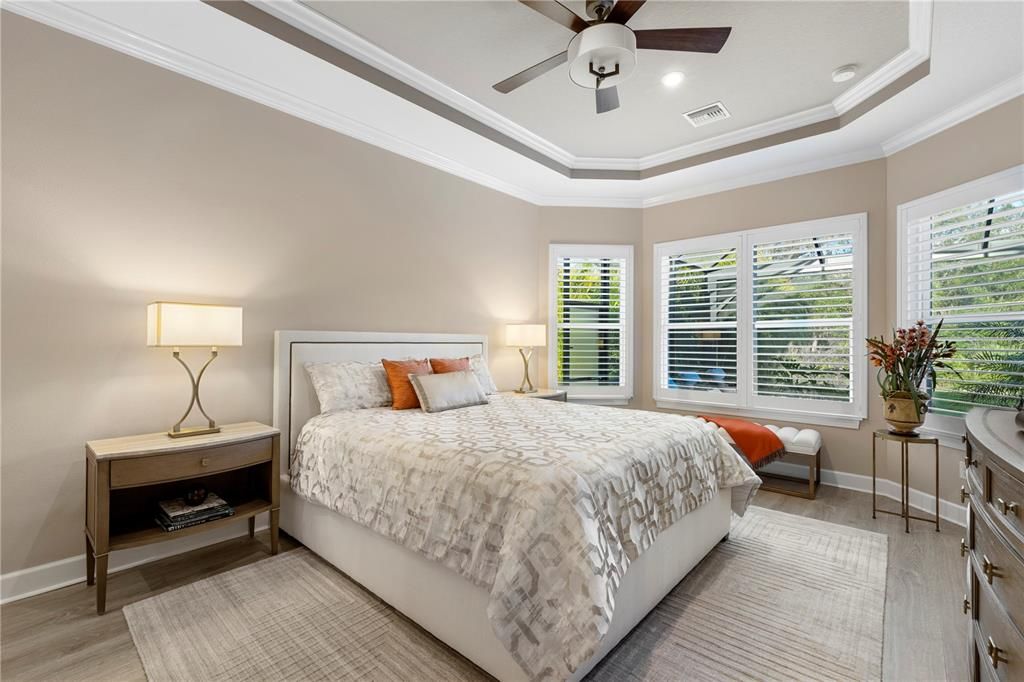 Second Owner's suite featuring bay window.