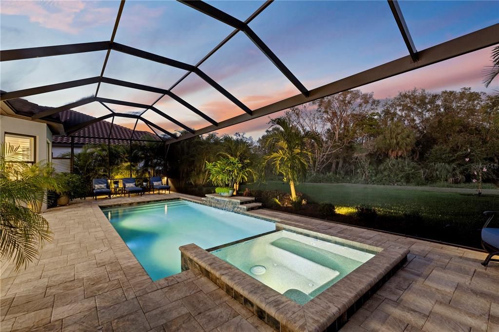 Outdoor patio featuring panoramic screen.