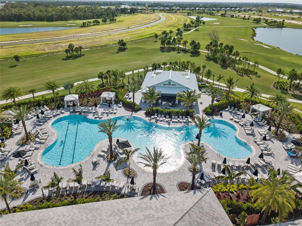 Community pool featuring Bahama Bar.