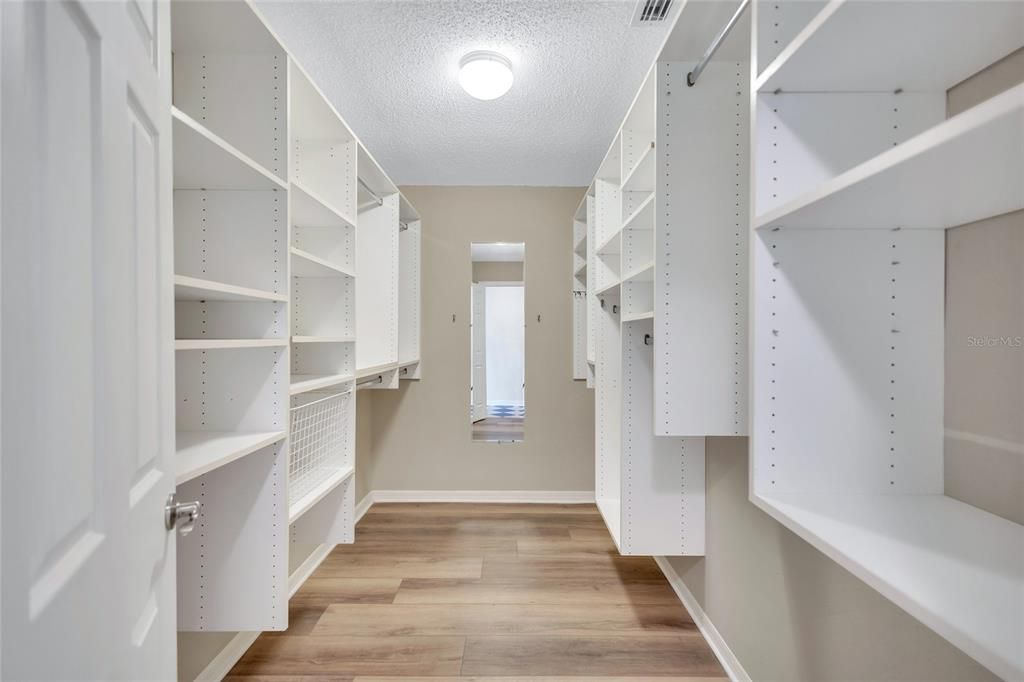 Primary walk-in closet