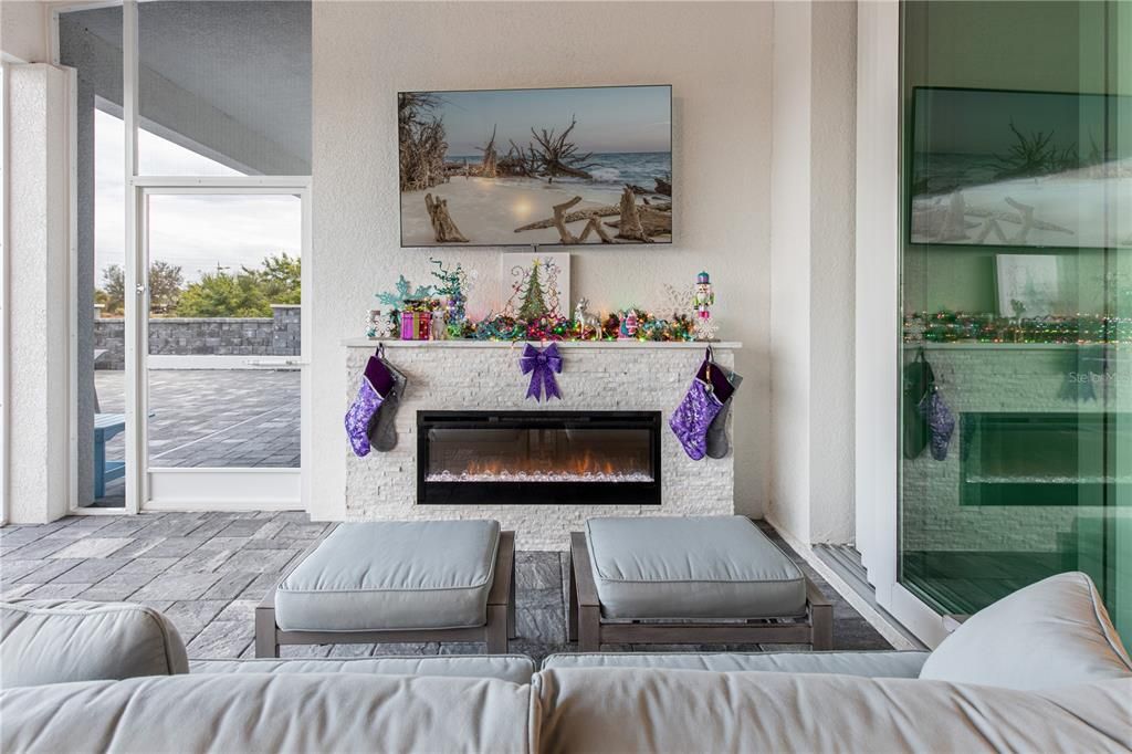 Lanai Fireplace