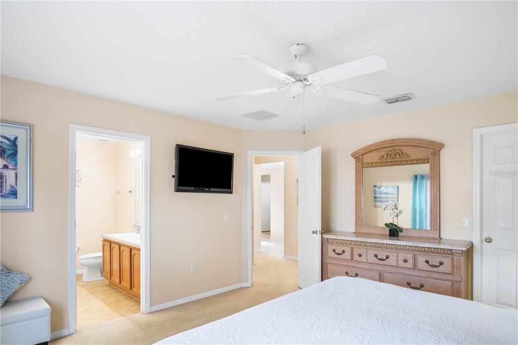 View of the hallway from the master bedroom