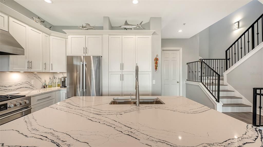 Custom cabinetry with pull out shelving