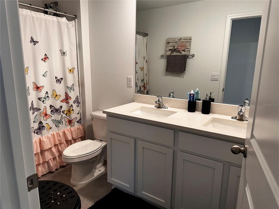 Upstairs bathrooom - double sink