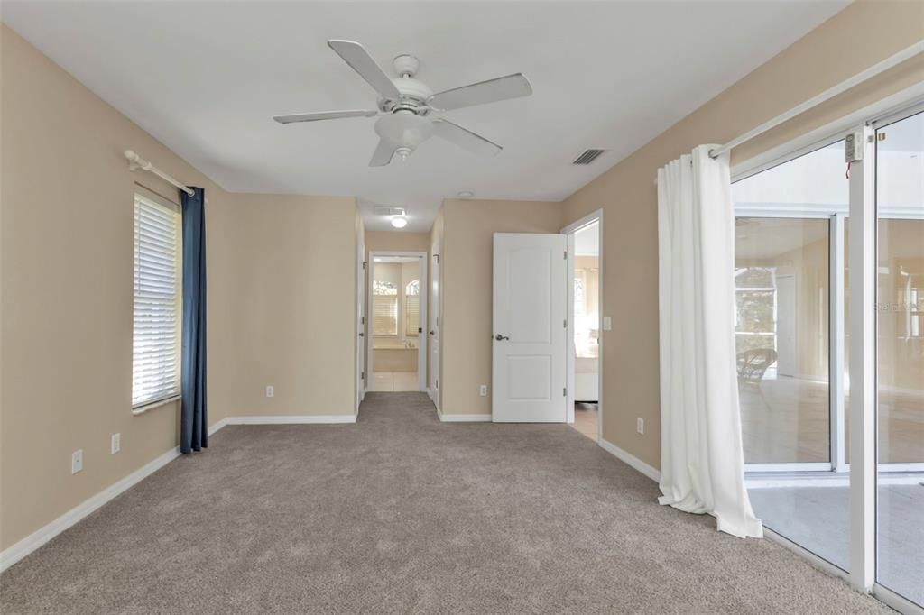 Master bedroom with 2 walk-in-closets.