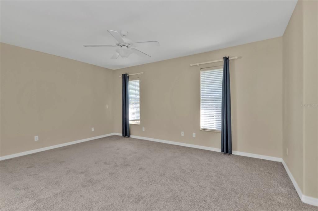 Master bedroom with NEW carpet.