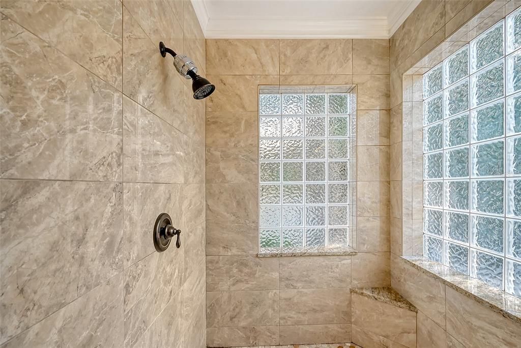 Primary Bathroom walk in shower.