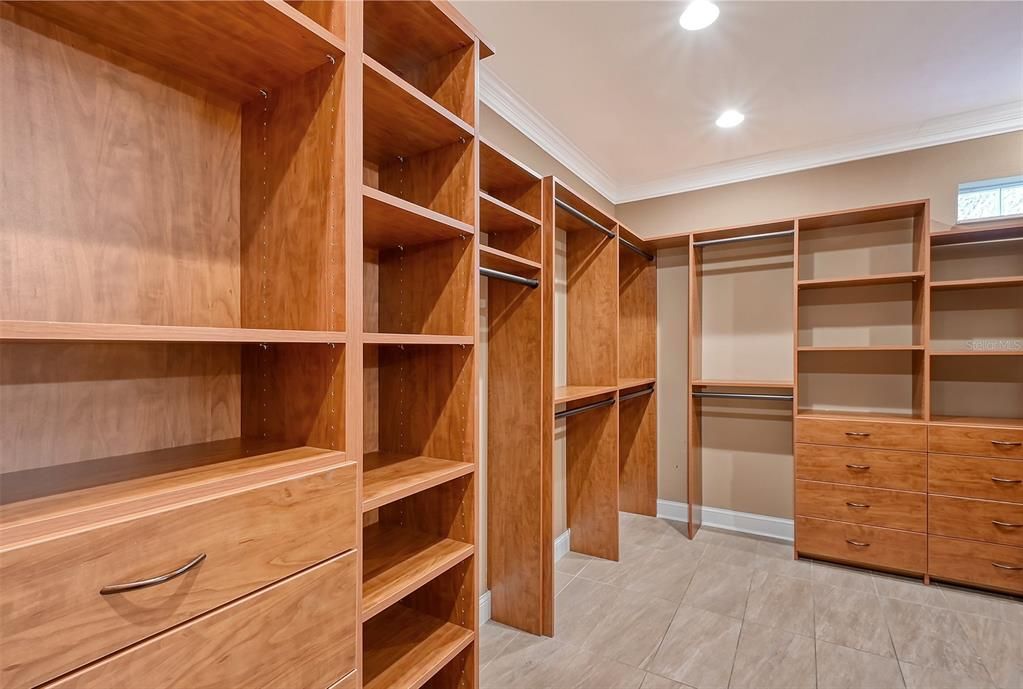 Primary Bathroom walk-in closet.