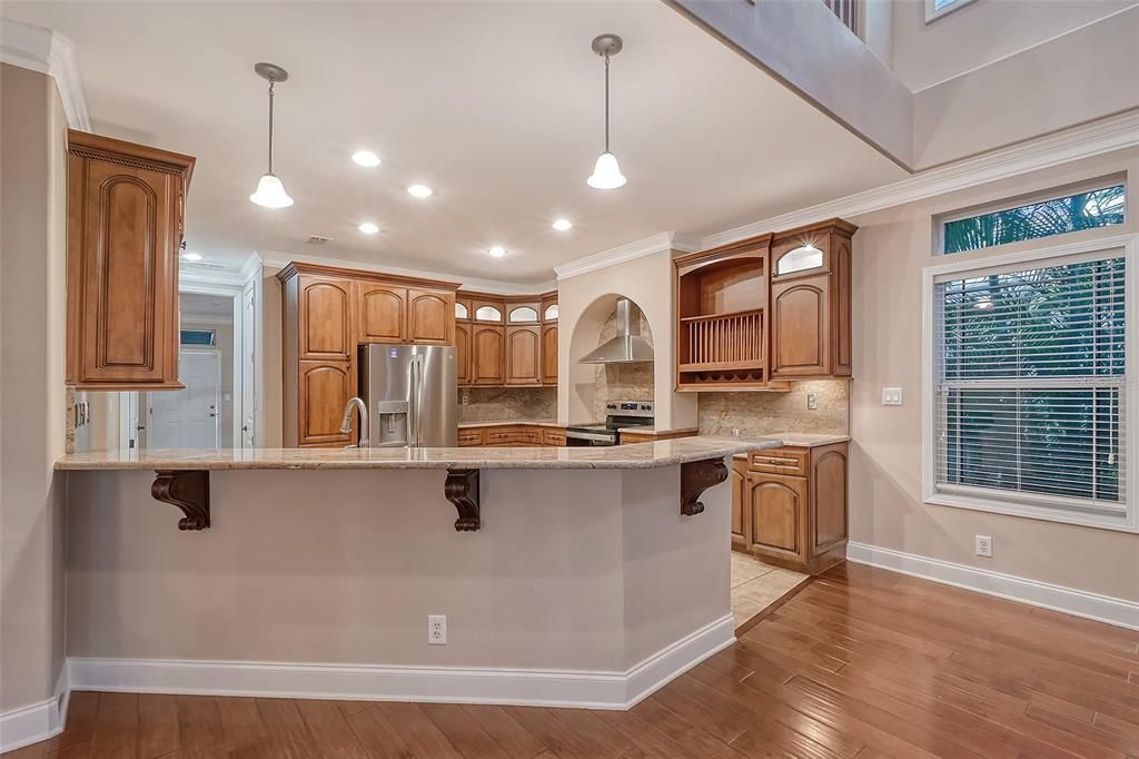 Breakfast Bar and Kitchen view.