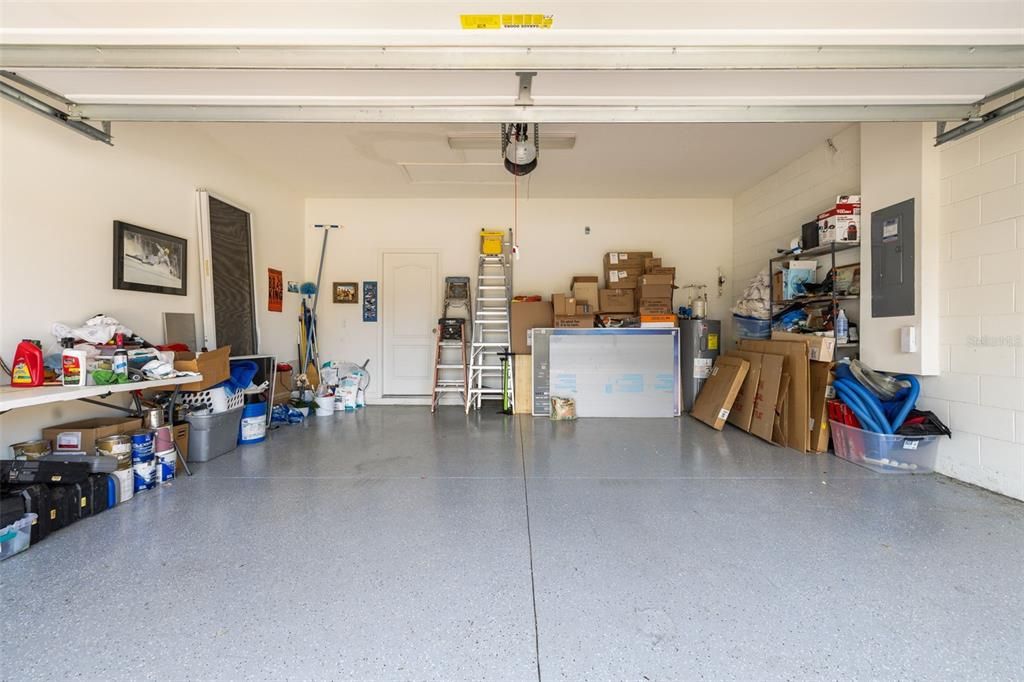 2 Car Garage with Epoxy Floor