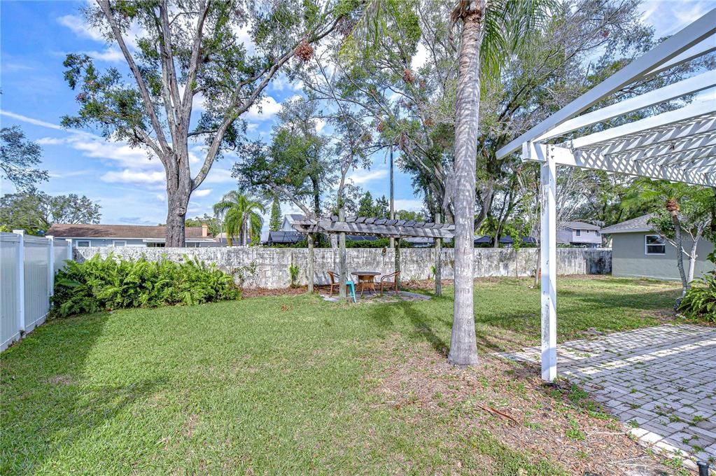 Fenced and Wall Private Backyard