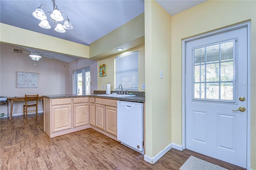 Kitchen with Door to Patio