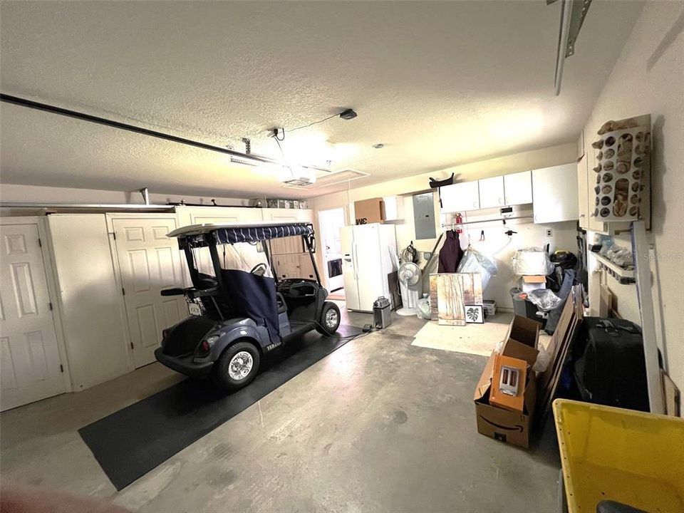 garage and golf cart