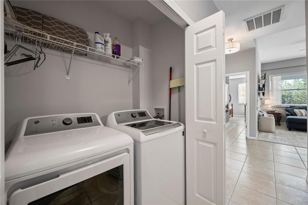 laundry closet in hallway