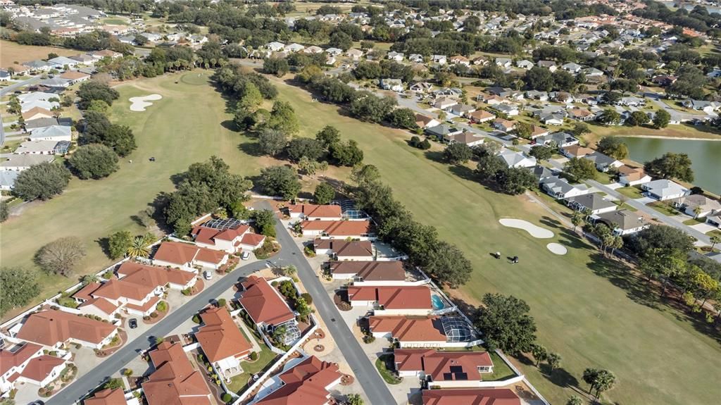 Neighborhood view showing golf course.