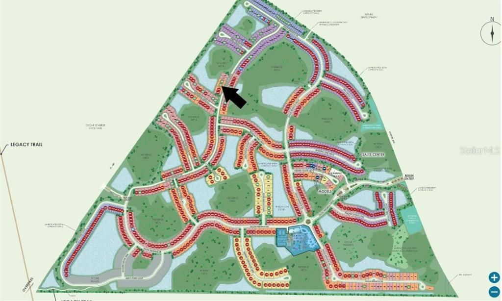 Site map: Lot 746 - Western facing lanai with water view.