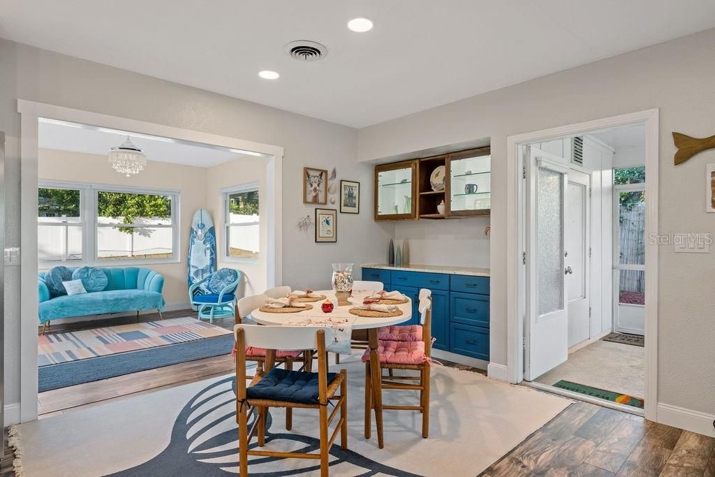 Dinette with new built-in Cabinets