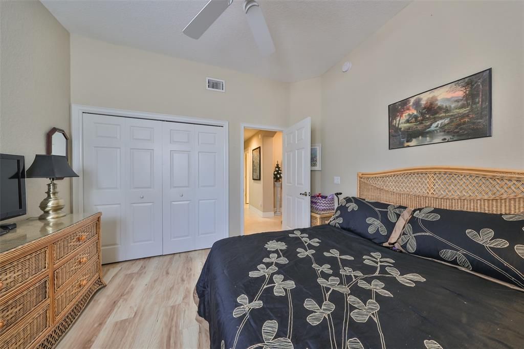 A large closet is perfect for all kinds of storage.