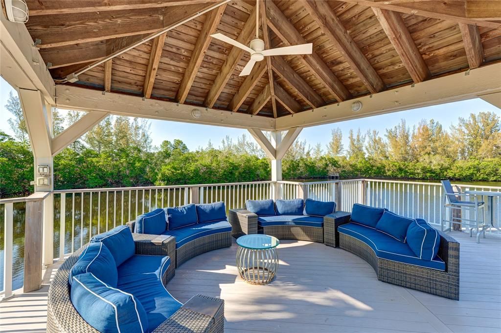 Gazebo overlooking the lake