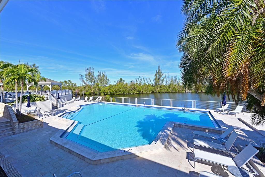 Main pool, heated and cooled