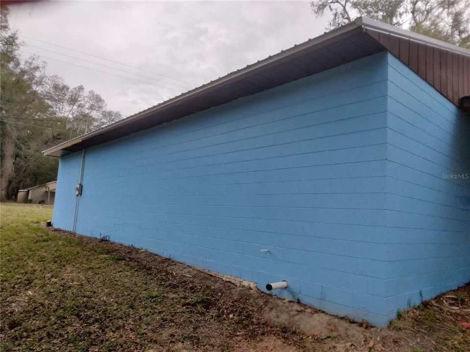 Side view and septic system