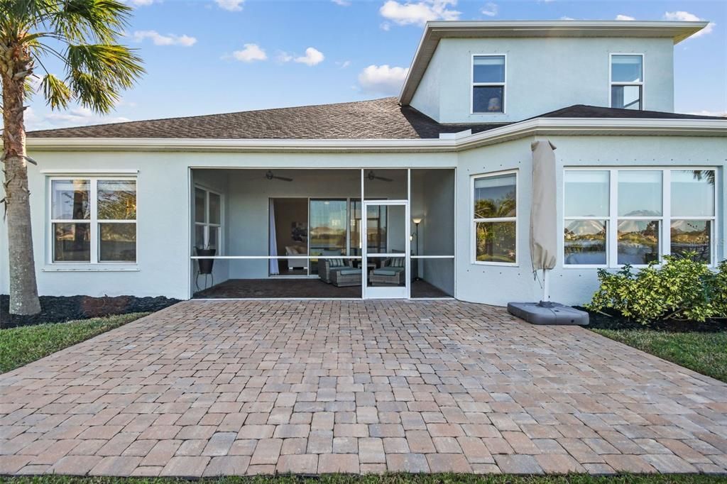 Extended patio and plenty of room for a pool.