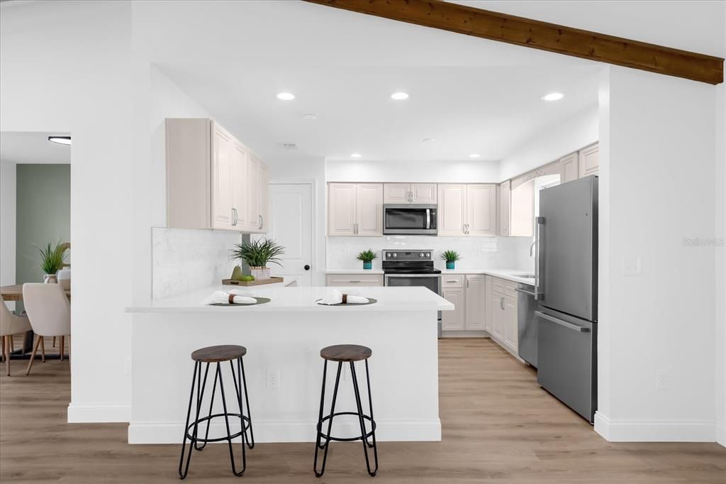 Fresh & Modern Kitchen with new stainless steel appliances