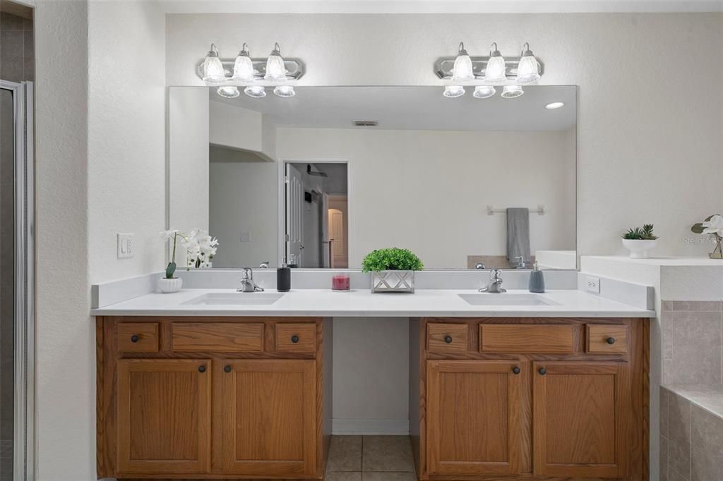 Vanity with dual sinks