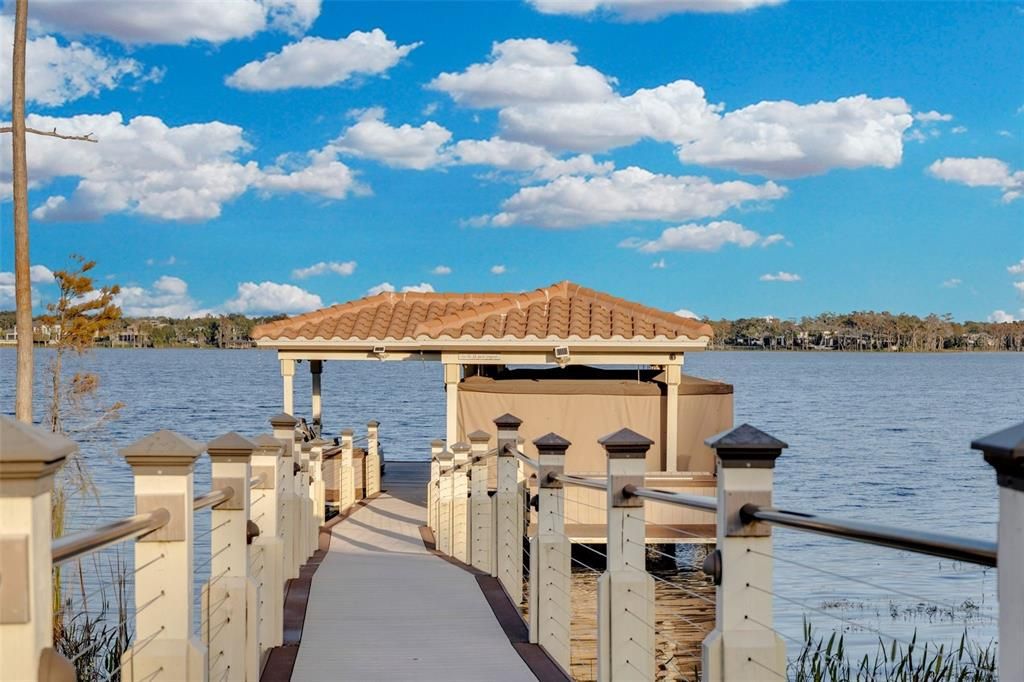 Impressive dock area on Lake Tibet Butler