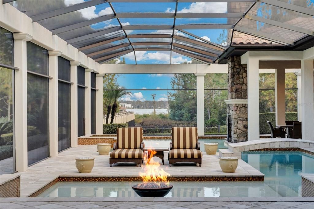 Poolside with firepit and nirvana awaits!