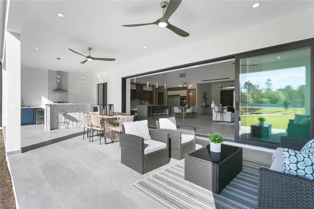 patio lanai with outdoor kitchen