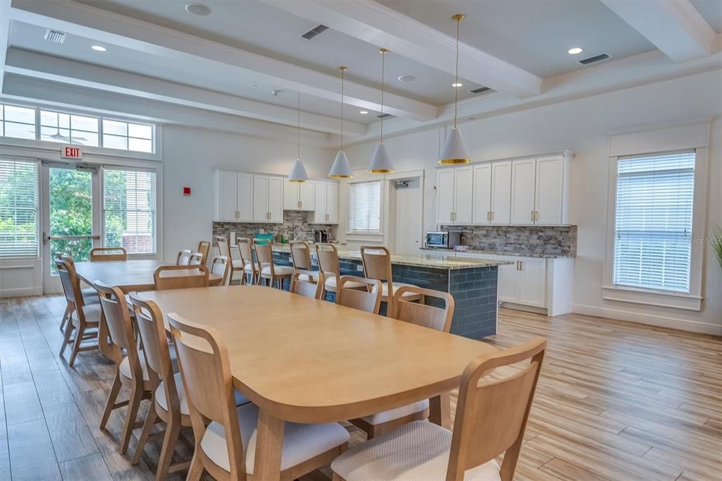 Clubhouse Kitchen and dining area