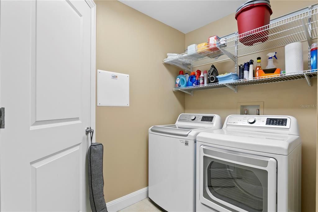 Laundry room off of the entrance