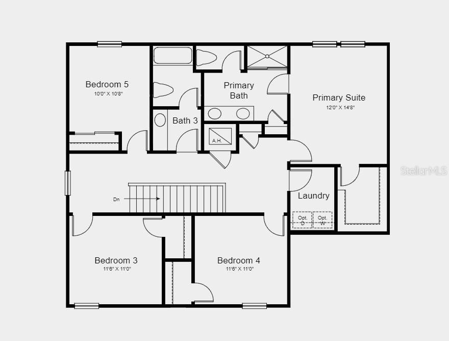 Second Floor Plan - Structural options added include: covered lanai