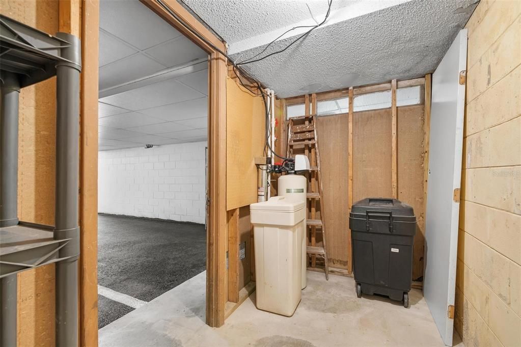 Storage closet in under builidng area