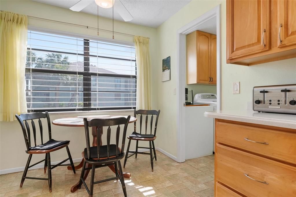 Breakfast nook in the kitchen