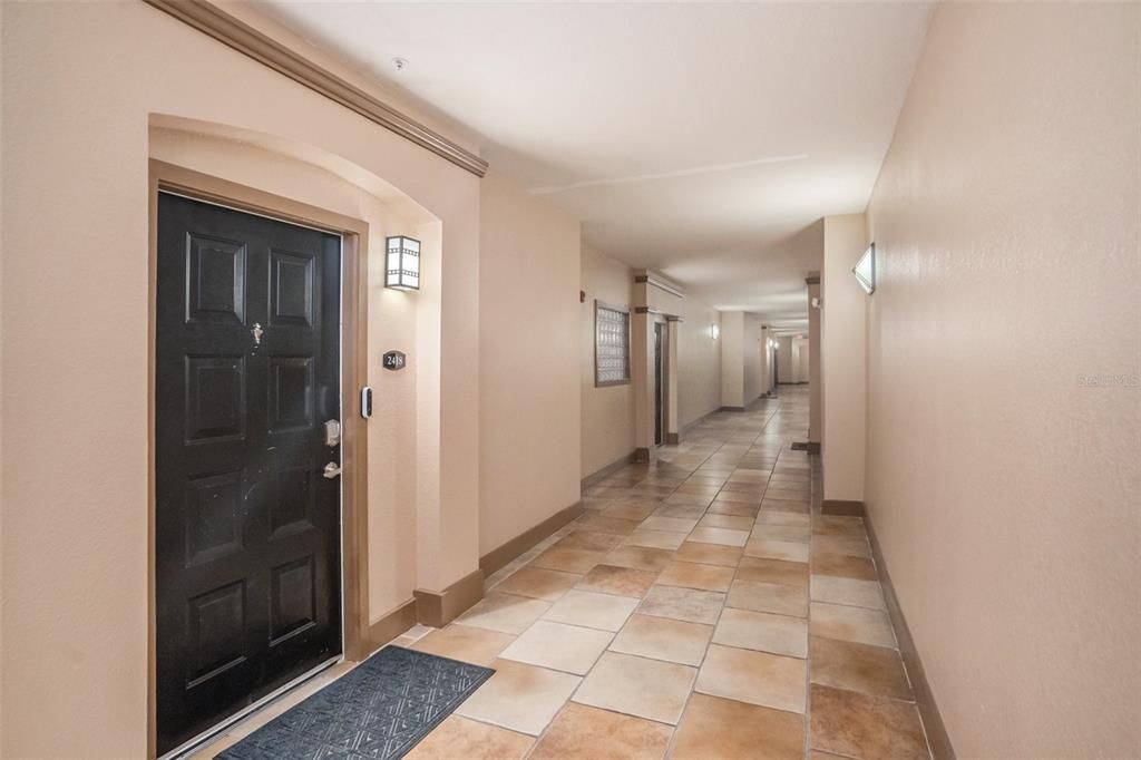 Hallway to unit